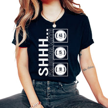 Load image into Gallery viewer, Gym Shirt, Shh I'm Doing Math Funny Tee, Workout Equipment - Unisex T-Shirt - Black