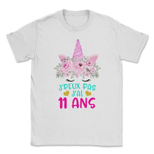 Load image into Gallery viewer, Enfant T Shirt 11 Ans Fille Anniversaire Cadeau Licorne T Shirt copy - Unisex T-Shirt - White