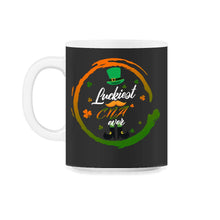 Load image into Gallery viewer, St. Patricks Day Shirt, Luckiest CNA Ever Shamrock Irish Nurse Lucky - 11oz Mug - Black on White