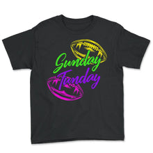 Load image into Gallery viewer, Football Shirt, Sunday Fun Day Football Game Day Tee, Mother's day - Youth Tee - Black