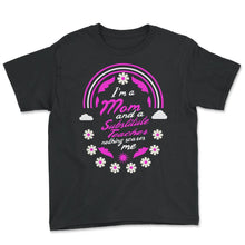 Load image into Gallery viewer, I'm A Mom And A Substitute Teacher Nothing Scares Me Funny Nurse T - Youth Tee - Black