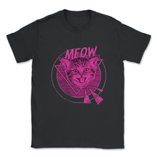 Load image into Gallery viewer, 80's Neon Cat Meow Shirt, Cat Lover Gift Tee, Furry Animals 1980's - Unisex T-Shirt - Black