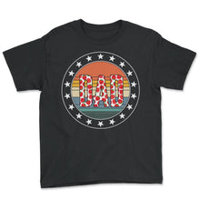 Load image into Gallery viewer, Strawberry Dad Shirt, Dad Strawberry Fruit Lover Tee Funny New Dad - Youth Tee - Black