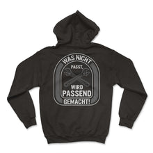 Load image into Gallery viewer, Handwerkerhemd, was nicht passt, wird passend gemacht, Autowerkzeug - Hoodie - Black