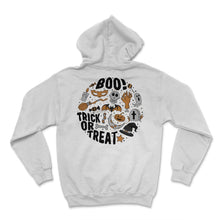 Load image into Gallery viewer, Halloween Costume Shirt, Trick Or Treat Witchy Skull Cute Vintage - Hoodie - White