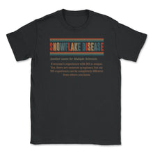 Load image into Gallery viewer, MS Awareness Shirt, Snowflake Disease Definition Tee, Multiple - Unisex T-Shirt - Black