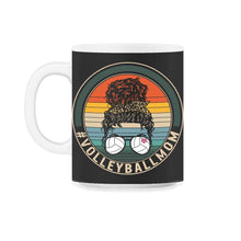 Load image into Gallery viewer, Volleyball Shirt, Volleyball Mom Messy Bun Sunglasses Volleyball Mom - 11oz Mug - Black on White