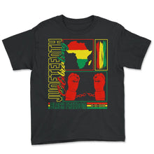Load image into Gallery viewer, Juneteenth Shirt, Juneteenth Celebrating Black Freedom Tee, African - Youth Tee - Black