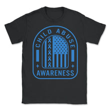 Load image into Gallery viewer, Child Abuse Prevention Month Shirt, Child Welfare American Flag Tee, - Unisex T-Shirt - Black