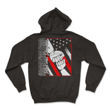 Load image into Gallery viewer, Father And Daughter Shirt, Unbreakable Bond USA Flag Fist Bomb Tee, - Hoodie - Black
