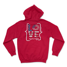 Load image into Gallery viewer, Glam Life Love 4th Of July Sunflower T Shirt - Hoodie - Red