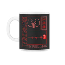 Load image into Gallery viewer, Dialysis Nurse Shirt, Nephrology Nurse Kidney Heartbeat, Renal Nurse - 11oz Mug - Black on White
