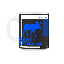 Load image into Gallery viewer, Banff Est 1885 National Park Shirt, Moose Retro Park Vintage Hiking - 11oz Mug - Black on White