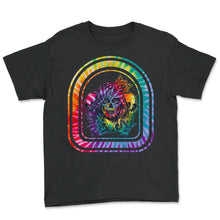 Load image into Gallery viewer, Dia De Los Muertos Shirt, Sugar Skulls Floral Women Skull Skeleton - Youth Tee - Black