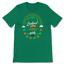 Load image into Gallery viewer, Luckiest Chemist Ever Shamrock Top Hat St Patricks Day T Shirt - Unisex T-Shirt - Kelly Green