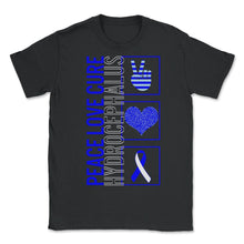 Load image into Gallery viewer, Peace Love Cure Hydrocephalus T Shirt - Unisex T-Shirt - Black