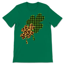 Load image into Gallery viewer, Shamrocks Saint Patrick's Day Leopard Print Green Buffalo Plaid