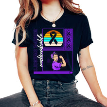 Load image into Gallery viewer, Sjögren's Syndrome Awareness Shirt, Unbreakable Woman Ribbon Tee, - Unisex T-Shirt - Black