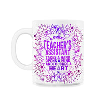 Load image into Gallery viewer, Teacher's Assistant Shirt, Takes A Hand Open A Mind Tee, Teacher's - 11oz Mug - White