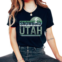 Load image into Gallery viewer, Skiing Shirt, Snowbird Utah Skiing Vintage Design Tee, Snowboarding - Unisex T-Shirt - Black