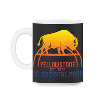 Load image into Gallery viewer, Yellowstone Bison Buffalo Shirt, US National Park Shirt, Hiking - 11oz Mug - Black on White