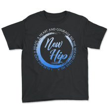 Load image into Gallery viewer, Hip Surgery Shirt, New Hip Funny Tee, Bionic Broken Hip Replacement - Youth Tee - Black