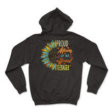 Load image into Gallery viewer, Proud Mom Of An Official Teenager Shirt, Mother's Day Gift Sunflower, - Hoodie - Black