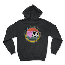 Load image into Gallery viewer, Soccer Shirt, Love Heart Soccer Tee, Soccer Gift Idea, Soccer Girls - Hoodie - Black
