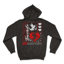 Load image into Gallery viewer, Valentines Shirt, Cupid's Favorite Dentist Heart Tee, Dentist - Hoodie - Black