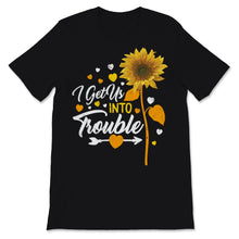 Load image into Gallery viewer, i get us into trouble i get us out of trouble shirts Sunflower BFF