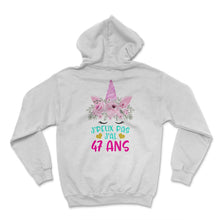 Load image into Gallery viewer, Enfant T Shirt 47 Ans Fille Anniversaire Cadeau Licorne T Shirt copy - Hoodie - White
