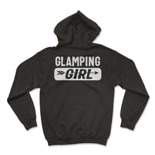 Load image into Gallery viewer, Camping Shirt, Glamping Girl Tee, Campfire, Vacation Travel Hiking - Hoodie - Black