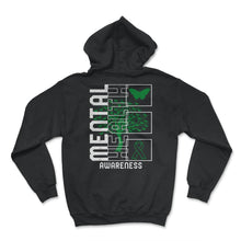 Load image into Gallery viewer, Mental Health Awareness Shirt, Butterfly Tree Green Ribbon Tee, - Hoodie - Black