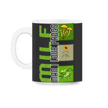 Load image into Gallery viewer, Frog Shirt, Man I Love Frogs Mushroom Funny Vintage Tee, Healthy - 11oz Mug - Black on White
