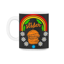 Load image into Gallery viewer, Burger And Slider Shirt, Dad Mom Burger And Baby Slider Matching - 11oz Mug - Black on White