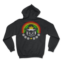 Load image into Gallery viewer, Cat With Crown Shirt, Princess Cat, Crowned Kitten Tee, Cat Parent - Hoodie - Black