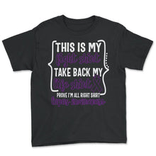 Load image into Gallery viewer, Lupus Awareness Shirt, This Is My Fight Shirt Purple Ribbon Tee, - Youth Tee - Black