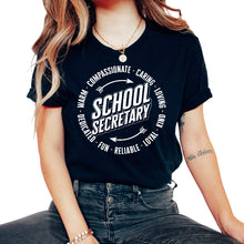 Load image into Gallery viewer, School Secretary Shirt, Back To School Office Administrator Staff - Unisex T-Shirt - Black