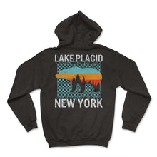 Load image into Gallery viewer, Lake Shirt, Lake Placid New York Bear Adirondack Retro Tee, Mountain - Hoodie - Black