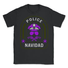 Load image into Gallery viewer, Police Shirt, Police Navidad, Officer Cop Face Christmas Halloween - Unisex T-Shirt - Black