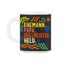 Load image into Gallery viewer, Ehemann Papa Grill Master Hero Shirt, Vatertagsgeschenk, - 11oz Mug - Black on White