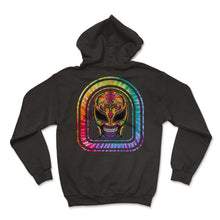 Load image into Gallery viewer, Dia De Los Muertos Shirt, Lucha Libre El Santo Mask Skull Skeleton - Hoodie - Black