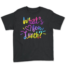 Load image into Gallery viewer, Lunch Lady Shirt, What's For Lunch Tee, Cafeteria Worker Gift, - Youth Tee - Black