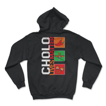 Load image into Gallery viewer, Cinco De Mayo, Cholo Lives Matter Funny Mexican Skull Wearing Hat May - Hoodie - Black