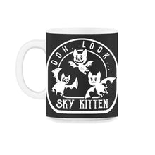 Load image into Gallery viewer, Halloween Shirt, Ohh Look Sky Kittens Cute Bat Lover Funny Tee, - 11oz Mug - Black on White