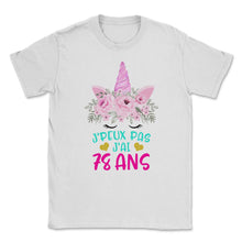 Load image into Gallery viewer, Enfant T Shirt 78 Ans Fille Anniversaire Cadeau Licorne T Shirt copy - Unisex T-Shirt - White
