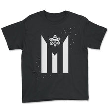 Load image into Gallery viewer, Taino Shirt, Puerto Rico Flag Taina Sun Ancestors Souvenir Vintage - Youth Tee - Black