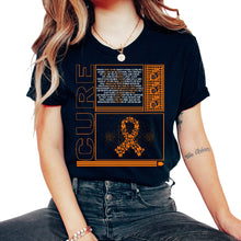Load image into Gallery viewer, COPD Awareness Shirt, Cure COPD Orange Ribbon Butterfly Tee, Lung - Unisex T-Shirt - Black