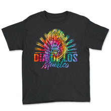 Load image into Gallery viewer, Dia De Los Muertos Shirt, Day Of The Death Women Skull Skeleton Tee, - Youth Tee - Black