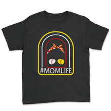 Load image into Gallery viewer, Baseball Softball Shirt, Mom Life Messy Bun Sunglasses, Baseball Mom - Youth Tee - Black
